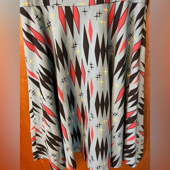 Sourpuss harlequin retro diamonds print swing dress size large - Picture 3 of 14